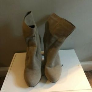 Nine West Light Tan Suede Boots 8.5